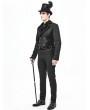 Devil Fashion Black Vintage Gothic Party Double-Breasted Tail Coat for Men