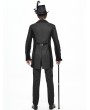 Devil Fashion Black Vintage Gothic Party Double-Breasted Tail Coat for Men