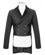 Devil Fashion Black Vintage Gothic Party Double-Breasted Tail Coat for Men