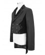Devil Fashion Black Vintage Gothic Party Double-Breasted Tail Coat for Men