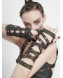 Devil Fashion Brown PU Leather Gothic Punk Unisex Gloves