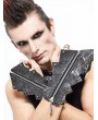 Devil Fashion Sliver PU Leather Gothic Punk Gloves for Men