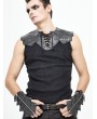 Devil Fashion Sliver PU Leather Gothic Punk Gloves for Men