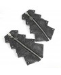 Devil Fashion Sliver PU Leather Gothic Punk Gloves for Men