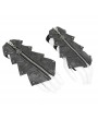 Devil Fashion Sliver PU Leather Gothic Punk Gloves for Men