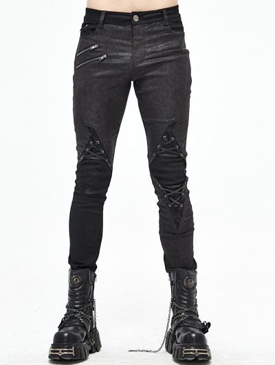 Devil Fashion Black Gothic Punk Long Pants for Men