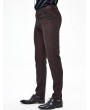 Devil Fashion Dark Red Vintage Gothic Party Simple Long Pants for Men