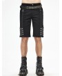 Devil Fashion Black Gothic Punk Rock Daily Wear Short Pants for Men