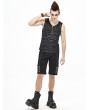 Devil Fashion Black Gothic Punk Rock Daily Wear Short Pants for Men