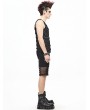 Devil Fashion Black Gothic Punk Rock Daily Wear Short Pants for Men