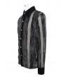 Devil Fashion Black Vintage Gothic Gauze Long Sleeve Shirt for Men