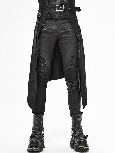 Devil Fashion Black Gothic Punk Rock Half Skirt for Men