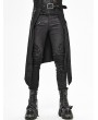 Devil Fashion Black Gothic Punk Rock Half Skirt for Men