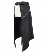 Devil Fashion Black Gothic Punk Rock Half Skirt for Men