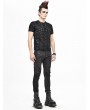 Devil Fashion Black Gothic Punk Short Sleeve Daily Wear T-Shirt for Men