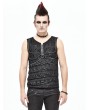 Devil Fashion Black Gothic Punk Rock Chain Sleeveless T-Shirt for Men
