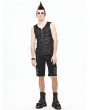 Devil Fashion Black Gothic Punk Rock Chain Sleeveless T-Shirt for Men