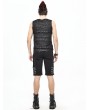 Devil Fashion Black Gothic Punk Rock Chain Sleeveless T-Shirt for Men