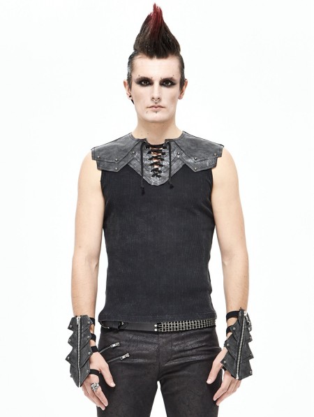 black sleeveless t shirt men