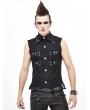 Devil Fashion Black Gothic Punk Rock Vest Top for Men