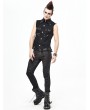 Devil Fashion Black Gothic Punk Rock Vest Top for Men