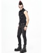 Devil Fashion Black Gothic Punk Rock Vest Top for Men