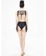 Devil Fashion Black Gothic Lace One-Piece Swimsuit