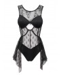 Devil Fashion Black Gothic Lace One-Piece Swimsuit