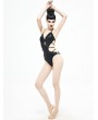 Devil Fashion Black Gothic Sexy One-Piece Swimsuit