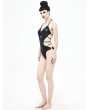 Devil Fashion Black Gothic Sexy One-Piece Swimsuit