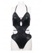 Devil Fashion Black Gothic Sexy One-Piece Swimsuit