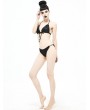 Devil Fashion Black Gothic Two-Piece Bikini Set