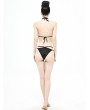 Devil Fashion Black Gothic Sexy Lace Two-Piece Swimsuit Set