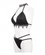 Devil Fashion Black Gothic Sexy Lace Two-Piece Swimsuit Set