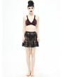 Devil Fashion Black Gothic Lace Short Skirt