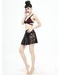 Devil Fashion Black Gothic Lace Short Skirt