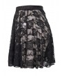 Devil Fashion Black Gothic Lace Short Skirt