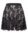 Devil Fashion Black Gothic Lace Short Skirt