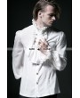 Punk Rave White Gothic Long Sleeves Chiffon Emnossing Blouse for Men