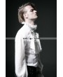 Punk Rave White Gothic Long Sleeves Chiffon Emnossing Blouse for Men