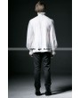 Punk Rave White Gothic Long Sleeves Chiffon Emnossing Blouse for Men