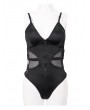 Devil Fashion Black Gothic Punk One-Piece Swimsuit