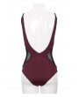 Devil Fashion Dark Red Gothic One-Piece Swimsuit