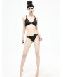 Devil Fashion Black Gothic Bat Two-Piece Bikini Set