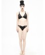 Devil Fashion Black Gothic Bat Two-Piece Bikini Set