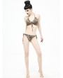 Devil Fashion Leopard Gothic Sexy Two-Piece Bikini Set