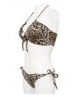 Devil Fashion Leopard Gothic Sexy Two-Piece Bikini Set