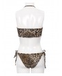 Devil Fashion Leopard Gothic Sexy Two-Piece Bikini Set