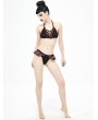 Devil Fashion Black and Red Gothic Sexy Two-Piece Bikini Set