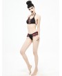 Devil Fashion Black and Red Gothic Sexy Two-Piece Bikini Set